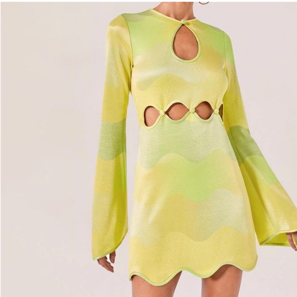 Alexis Yellow and Green Mini Dress